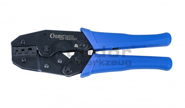 Condor 3045 Kabelschuh-Zange, Ratschenfunktion, unisol. Verb. 0.5-6 mm²