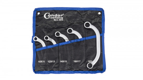 Condor 40/5 Starter- und Blockschlüssel-Satz, 5-tlg., 10-19 mm