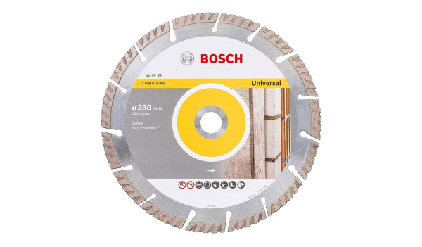 BOSCH 2608615065 Diamanttrennscheibe Standard for Universal 230x22,23