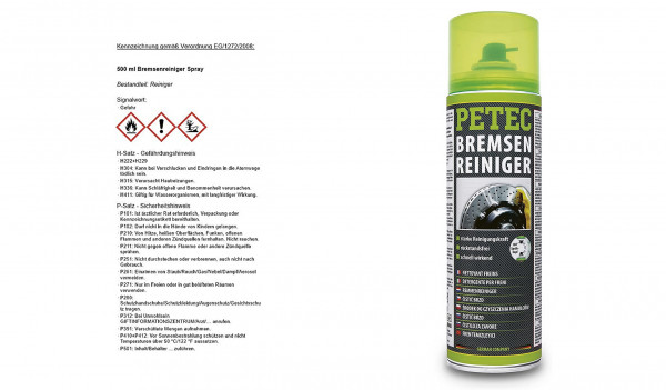 PETEC 70060 Bremsenreiniger Spray 500ml