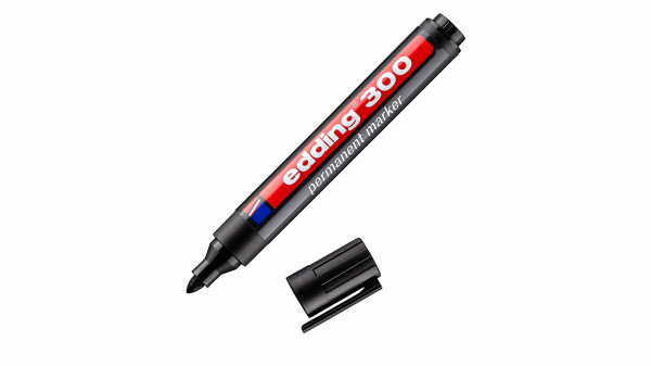EDDING 100263 Permanent Marker Rundspitze schwarz