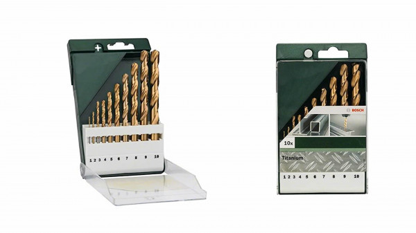 BOSCH Metallbohrer Set HSS-TIN 1-10mm 10tlg.