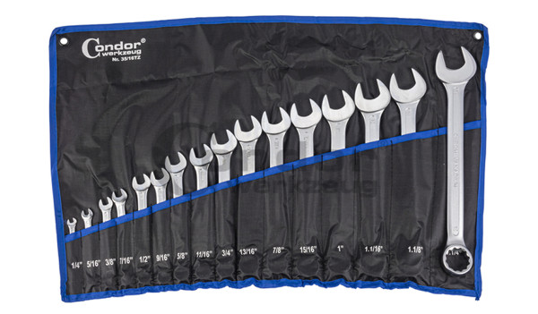 Condor 35/16TZ Gabel-Ringschlüssel-Satz, 16-tlg., zöllig, 1/4-1.1/4''