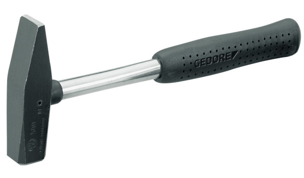 GEDORE 8606890 500 ST-500 Schlosserhammer mit Stahlrohrstiel, 500 g