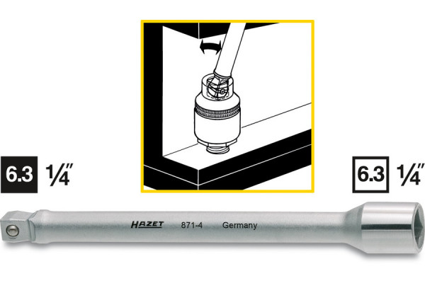 HAZET 871-4 Schwenkbare Verlängerung 6,3 (1/4'')